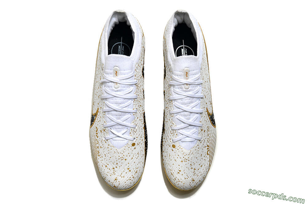 Nike Air Zoom Mercurial Vapor 15 Elite FG Low-Tops Football Boots - White/Gold/Black 5