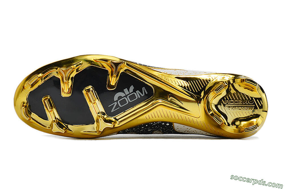 Nike Air Zoom Mercurial Vapor 15 Elite FG Low-Tops Football Boots - White/Gold/Black 7