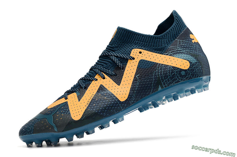 Puma Future Ultimate AG Low-Tops Football Boots - Blue/Yellow 5