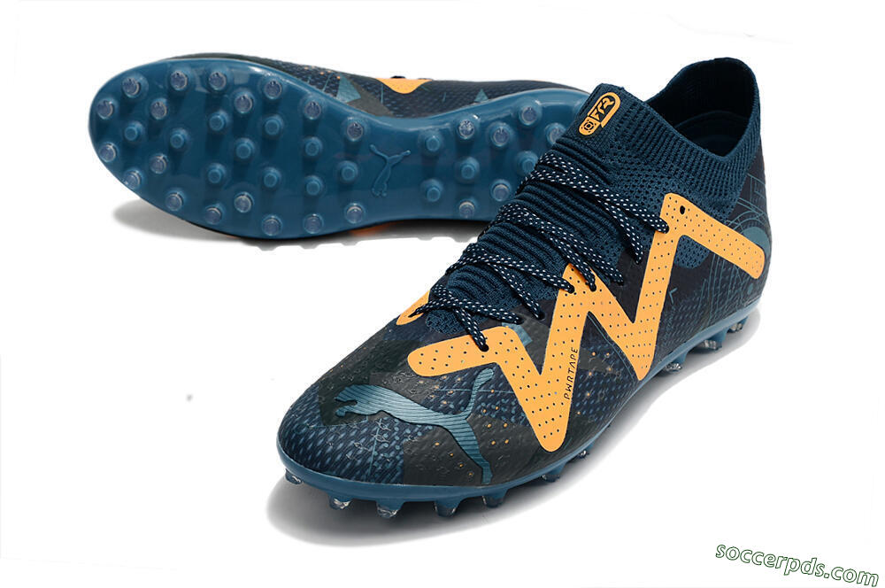 Puma Future Ultimate AG Low-Tops Football Boots - Blue/Yellow 3