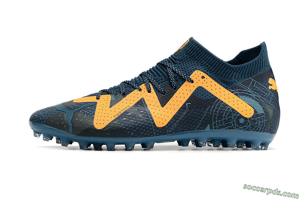 Puma Future Ultimate AG Low-Tops Football Boots - Blue/Yellow 2