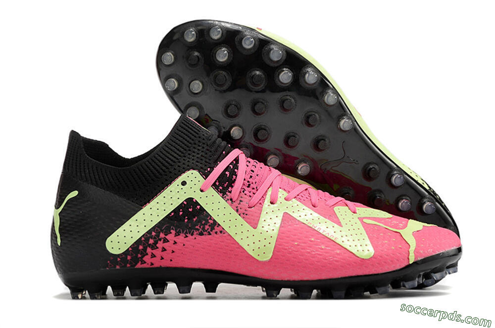 Puma Future Ultimate AG Low-Tops Football Boots - Yellow/Pink/Black 1