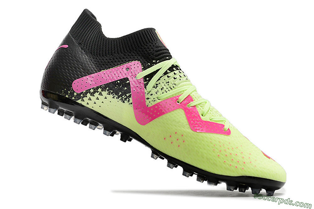 Puma Future Ultimate AG Low-Tops Football Boots - Yellow/Pink/Black 4