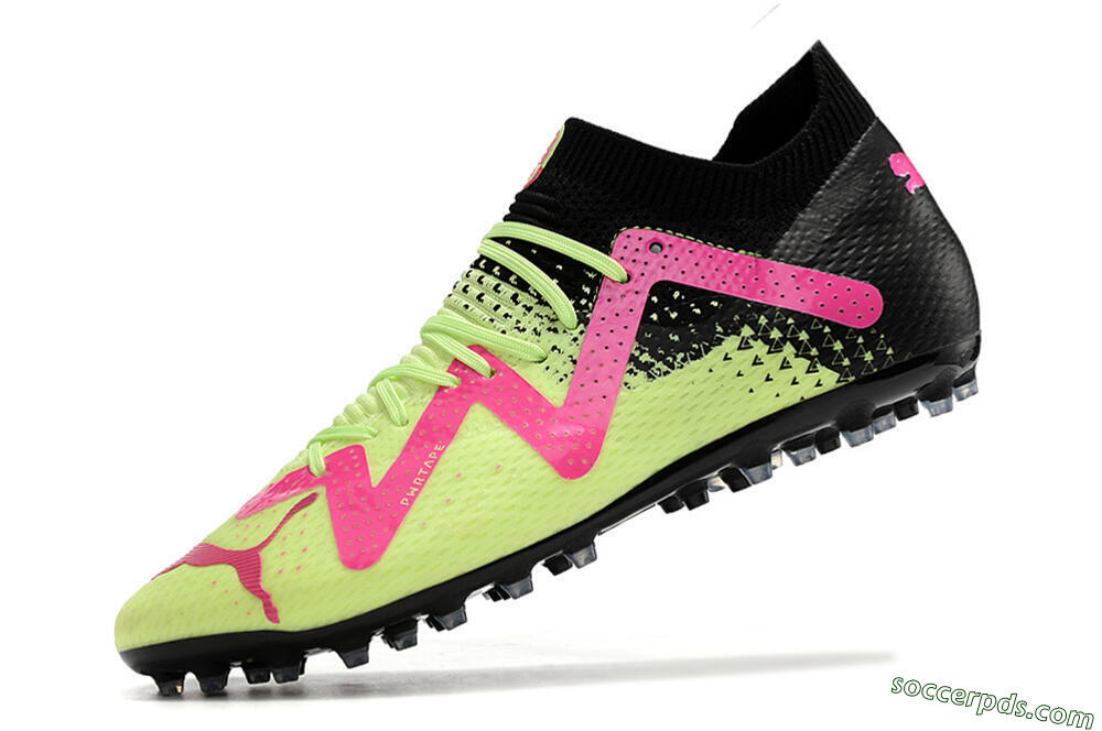 Puma Future Ultimate AG Low-Tops Football Boots - Yellow/Pink/Black 5