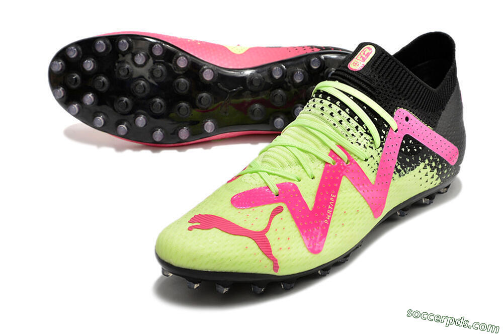 Puma Future Ultimate AG Low-Tops Football Boots - Yellow/Pink/Black 3