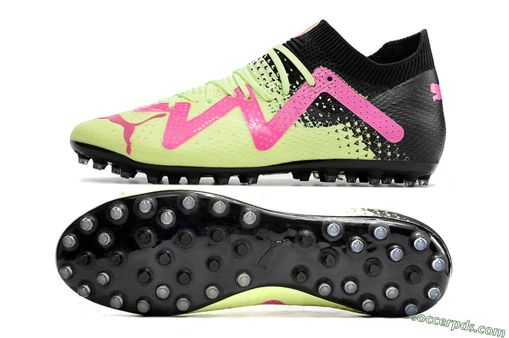 Puma Future Ultimate AG Low-Tops Football Boots - Yellow/Pink/Black 0