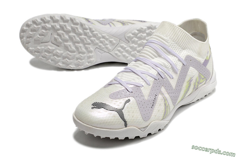 Puma Future X Powercat Tokyo Match TF Low-Tops Football Shoes - White/Grey/Black 3