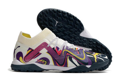 Puma Future X Powercat Tokyo Match TF Low-Tops Football Shoes - Purple/White/Yellow