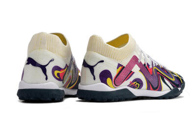 Puma Future X Powercat Tokyo Match TF Low-Tops Football Shoes - Purple/White/Yellow