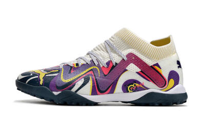 Puma Future X Powercat Tokyo Match TF Low-Tops Football Shoes - Purple/White/Yellow