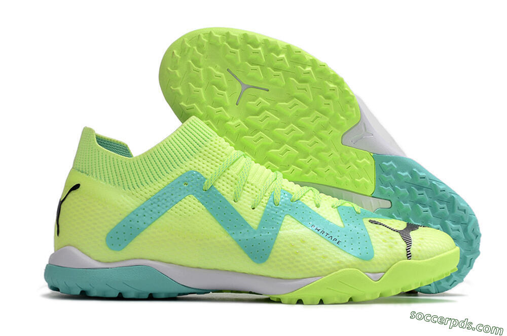Puma Future X Powercat Tokyo Match TF Low-Tops Football Shoes - Green/Blue/Black 1