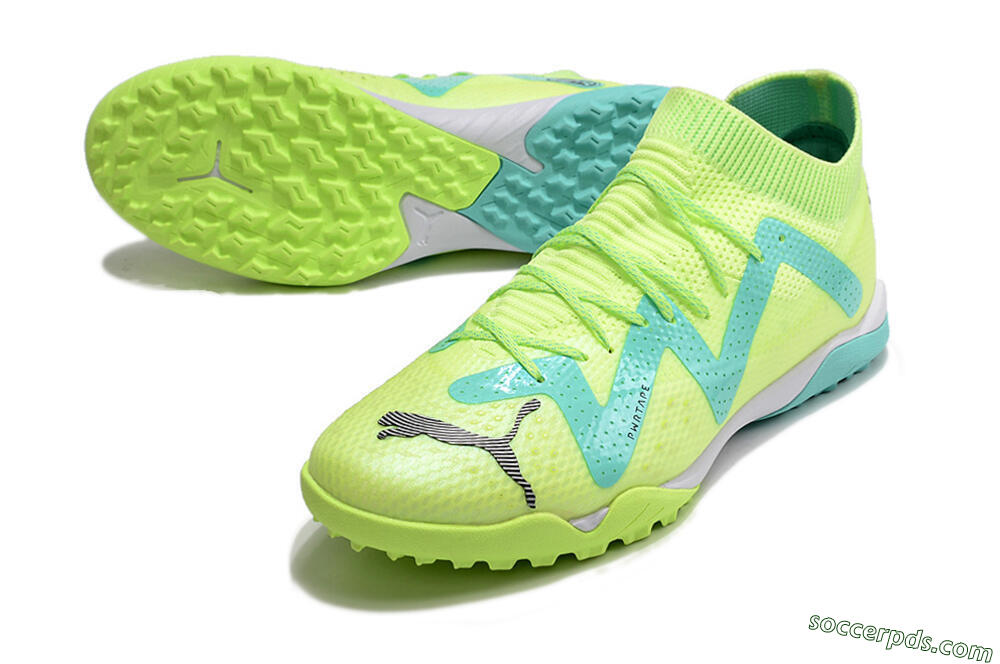 Puma Future X Powercat Tokyo Match TF Low-Tops Football Shoes - Green/Blue/Black 3