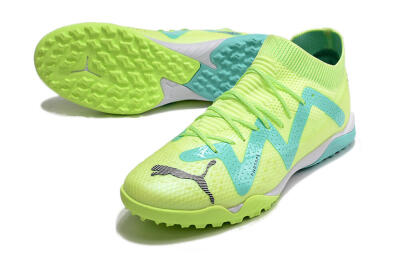 Puma Future X Powercat Tokyo Match TF Low-Tops Football Shoes - Green/Blue/Black