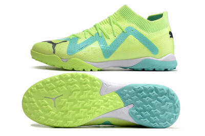 Puma Future X Powercat Tokyo Match TF Low-Tops Football Shoes - Green/Blue/Black