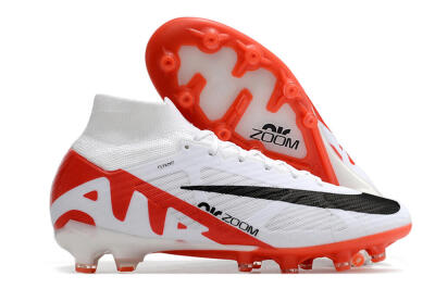Nike Air Zoom Mercurial Superfly 9 Elite AG High-Tops Football Boots - White/Red/Black