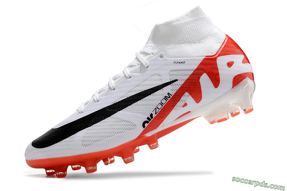 Nike Air Zoom Mercurial Superfly 9 Elite AG High-Tops Football Boots - White/Red/Black 5