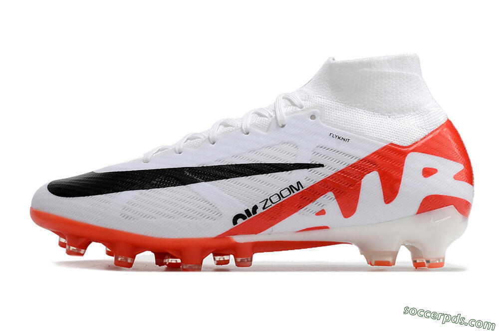 Nike Air Zoom Mercurial Superfly 9 Elite AG High-Tops Football Boots - White/Red/Black 2