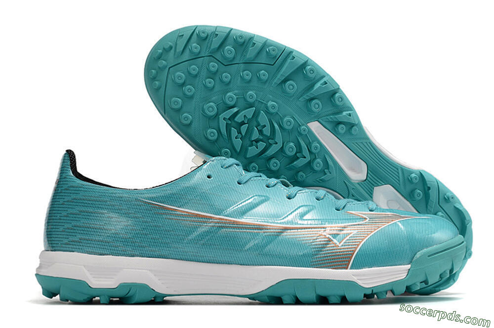 Mizuno Alpha Made in Japan TF Low-Tops Football Shoes - Blue/Silver/White 1