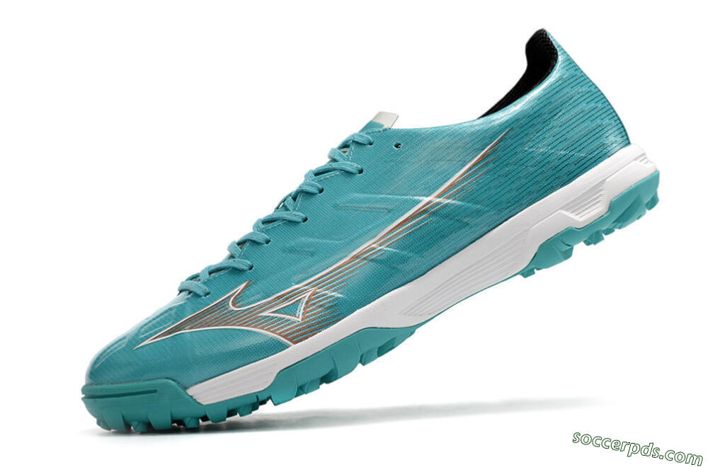 Mizuno Alpha Made in Japan TF Low-Tops Football Shoes - Blue/Silver/White 5
