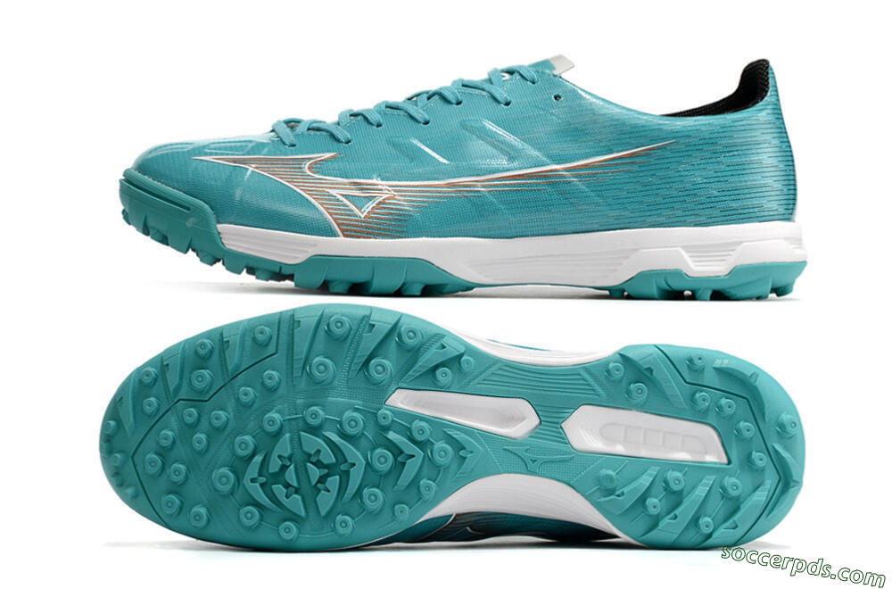 Mizuno Alpha Made in Japan TF Low-Tops Football Shoes - Blue/Silver/White 0