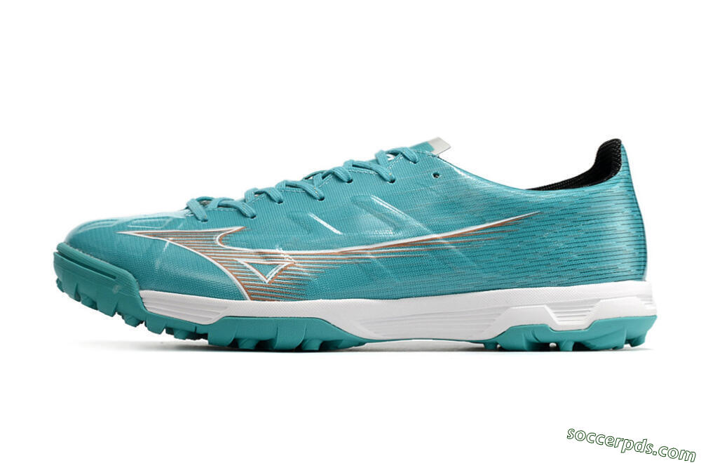 Mizuno Alpha Made in Japan TF Low-Tops Football Shoes - Blue/Silver/White 2