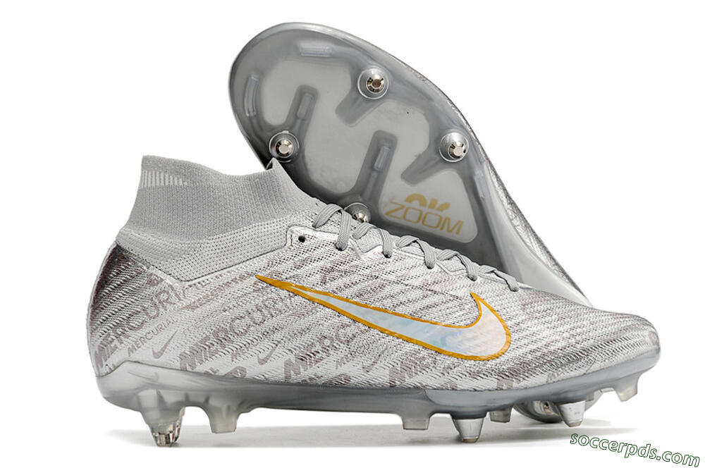 Nike Air Zoom Mercurial Superfly 9 Elite SG High-Tops Football Boots - Sliver/Orange 1