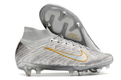 Nike Air Zoom Mercurial Superfly 9 Elite SG High-Tops Football Boots - Sliver/Orange
