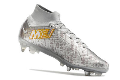 Nike Air Zoom Mercurial Superfly 9 Elite SG High-Tops Football Boots - Sliver/Orange