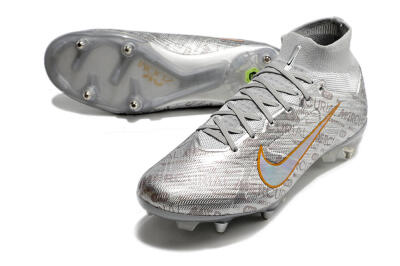 Nike Air Zoom Mercurial Superfly 9 Elite SG High-Tops Football Boots - Sliver/Orange