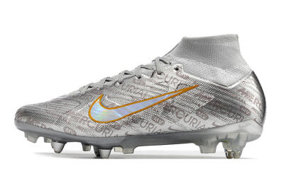 Nike Air Zoom Mercurial Superfly 9 Elite SG High-Tops Football Boots - Sliver/Orange