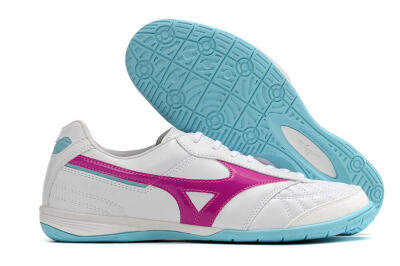 Mizuno Morelia Sala Japn IC Low-Tops Football Shoes - White/Pink/Blue