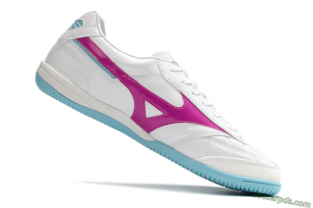 Mizuno Morelia Sala Japn IC Low-Tops Football Shoes - White/Pink/Blue 4