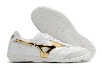 Mizuno Morelia Sala Japn IC Low-Tops Football Shoes - White/Gold