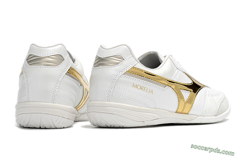 Mizuno Morelia Sala Japn IC Low-Tops Football Shoes - White/Gold 6