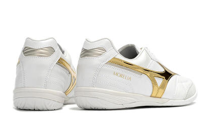 Mizuno Morelia Sala Japn IC Low-Tops Football Shoes - White/Gold