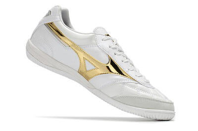 Mizuno Morelia Sala Japn IC Low-Tops Football Shoes - White/Gold