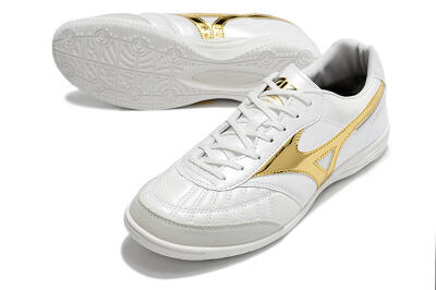 Mizuno Morelia Sala Japn IC Low-Tops Football Shoes - White/Gold