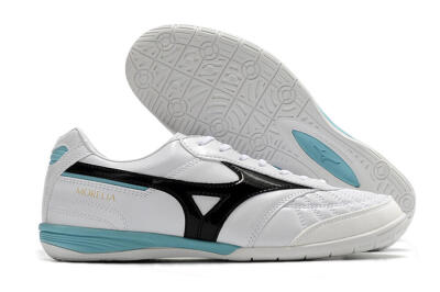 Mizuno Morelia Sala Japn IC Low-Tops Football Shoes - White/Black/Blue