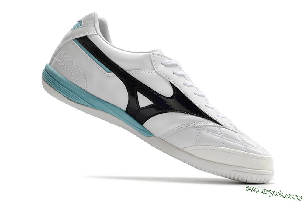 Mizuno Morelia Sala Japn IC Low-Tops Football Shoes - White/Black/Blue 4