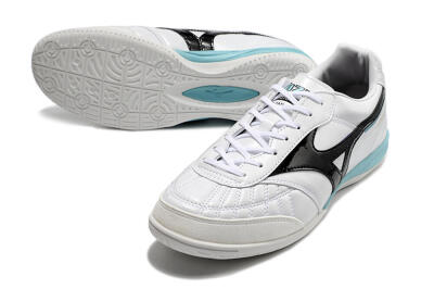 Mizuno Morelia Sala Japn IC Low-Tops Football Shoes - White/Black/Blue