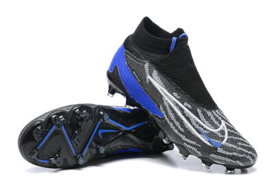 Nike Phantom GX Elite DF Link FG High-Tops Football Boots - Black/White/Blue