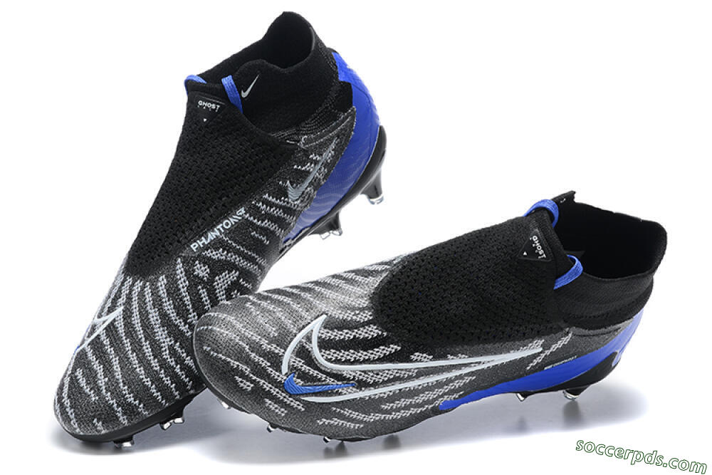 Nike Phantom GX Elite DF Link FG High-Tops Football Boots - Black/White/Blue 5