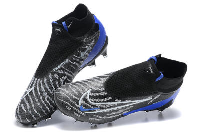 Nike Phantom GX Elite DF Link FG High-Tops Football Boots - Black/White/Blue