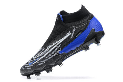 Nike Phantom GX Elite DF Link FG High-Tops Football Boots - Black/White/Blue