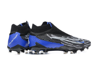 Nike Phantom GX Elite DF Link FG High-Tops Football Boots - Black/White/Blue