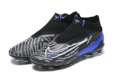 Nike Phantom GX Elite DF Link FG High-Tops Football Boots - Black/White/Blue