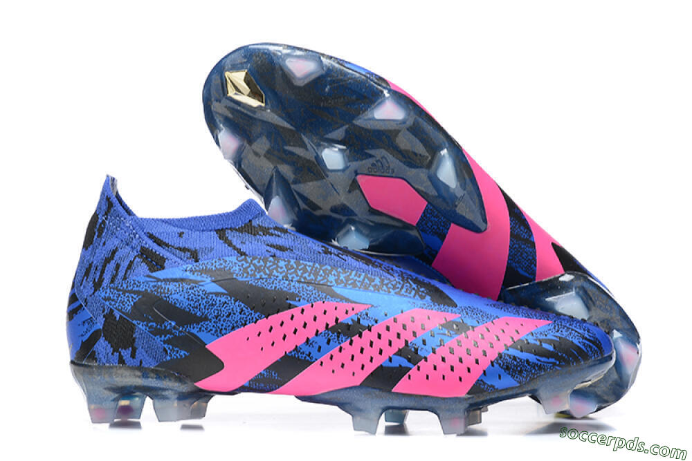 Paul Pogba x Adidas Predator Accuracy+ FG High-Tops Football Boots - Blue/Black/Pink 1