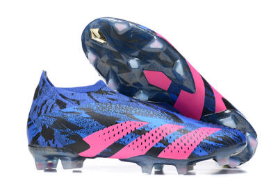 Paul Pogba x Adidas Predator Accuracy+ FG High-Tops Football Boots - Blue/Black/Pink