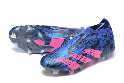 Paul Pogba x Adidas Predator Accuracy+ FG High-Tops Football Boots - Blue/Black/Pink