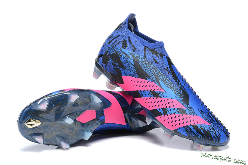 Paul Pogba x Adidas Predator Accuracy+ FG High-Tops Football Boots - Blue/Black/Pink 4